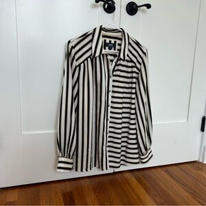 Maeve Silky Striped Buttondown